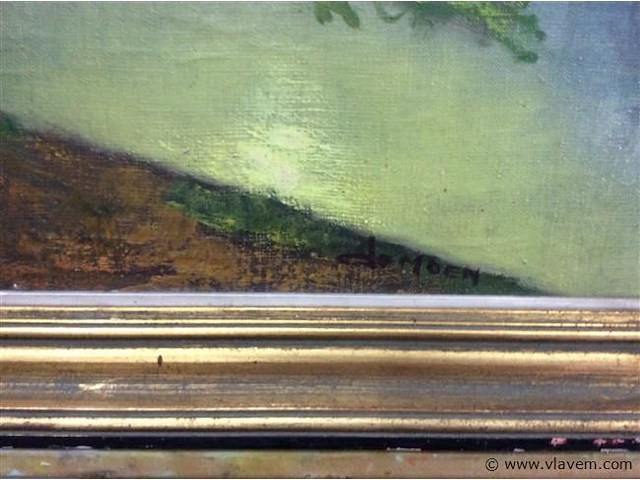 Schilderij bomen getekend - afbeelding 3 van  3