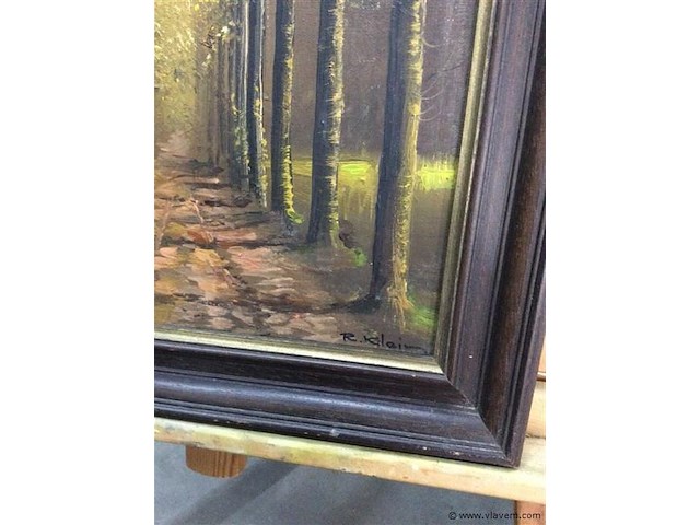 Schilderij bos getekend - afbeelding 2 van  2