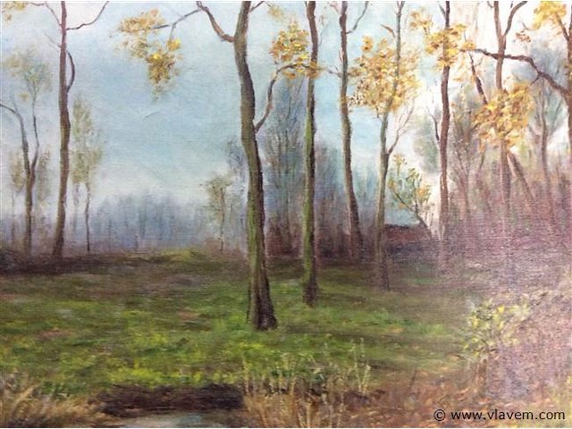 Schilderij boslandschap - afbeelding 2 van  3