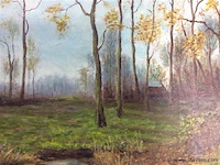 Schilderij boslandschap - afbeelding 2 van  3
