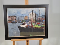 Schilderij, c.d. ven, haven ijmuiden, 1965 - afbeelding 4 van  7