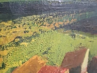 Schilderij, c.j. van der laan, landschap, 1968 - afbeelding 4 van  7