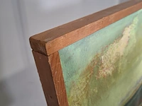 Schilderij, c.j. van der laan, landschap, 1968 - afbeelding 5 van  7