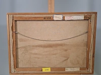Schilderij, c.j. van der laan, landschap, 1968 - afbeelding 6 van  7