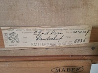 Schilderij, c.j. van der laan, landschap, 1968 - afbeelding 7 van  7