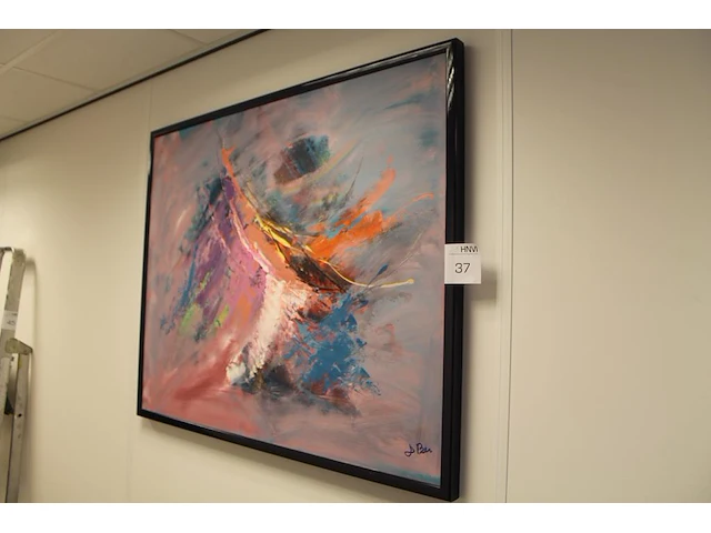 Schilderij d.ber in lijst 84 x 104 cm. - afbeelding 1 van  3