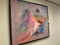 Schilderij d.ber in lijst 84 x 104 cm. - afbeelding 2 van  3