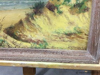 Schilderij duinlandschap getekend - afbeelding 2 van  2