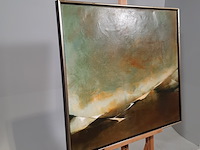 Schilderij, e. scheffer, blauw landschap ii - afbeelding 2 van  7