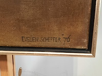 Schilderij, e. scheffer, blauw landschap ii - afbeelding 4 van  7