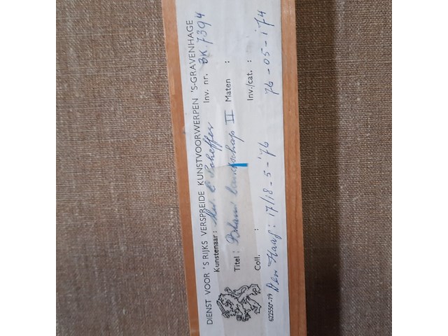 Schilderij, e. scheffer, blauw landschap ii - afbeelding 7 van  7