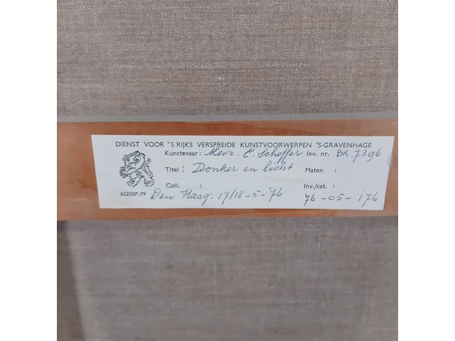 Schilderij, evelien scheffer, donker en licht, 1976 - afbeelding 7 van  8