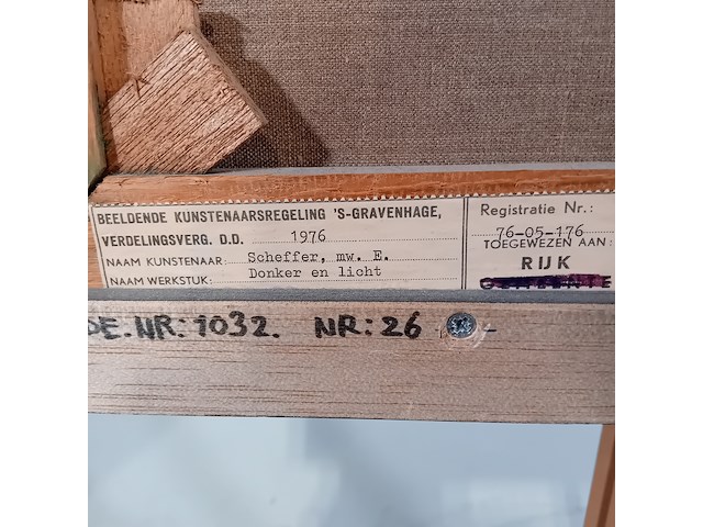 Schilderij, evelien scheffer, donker en licht, 1976 - afbeelding 8 van  8