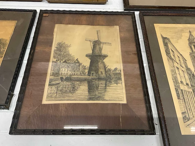 Schilderij e.v.g grote kerk-amsterdam (6x) - afbeelding 3 van  6