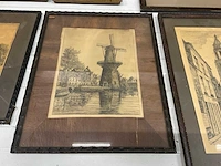 Schilderij e.v.g grote kerk-amsterdam (6x) - afbeelding 3 van  6