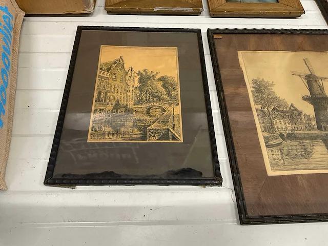 Schilderij e.v.g grote kerk-amsterdam (6x) - afbeelding 4 van  6