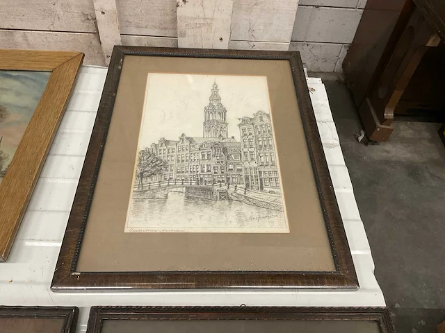 Schilderij e.v.g grote kerk-amsterdam (6x) - afbeelding 6 van  6