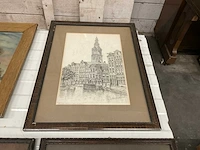 Schilderij e.v.g grote kerk-amsterdam (6x) - afbeelding 6 van  6