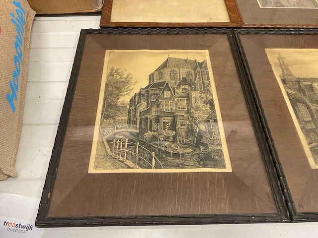 Schilderij e.v.g rensburg-delft-amsterdam- (6x) - afbeelding 4 van  7