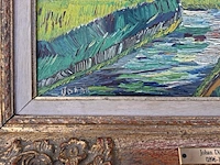 Schilderij, expressionisme, "johan", +/- 1930 - afbeelding 2 van  5