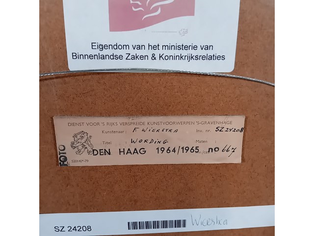 Schilderij, f. wierstra, wording, 1964 - afbeelding 8 van  8
