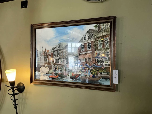Schilderij, fantasie over een terras - afbeelding 1 van  3