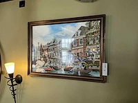 Schilderij, fantasie over een terras - afbeelding 1 van  3