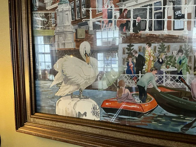 Schilderij, fantasie over een terras - afbeelding 3 van  3