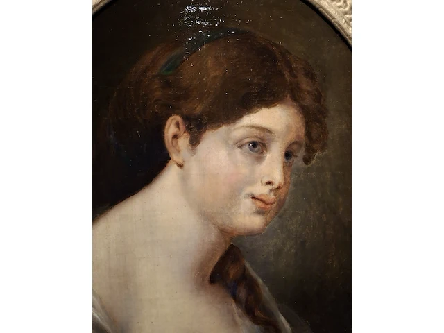 Schilderij franse school, mogelijk jean-baptiste greuze (1725-1805), 18e/19e eeuw - afbeelding 2 van  7