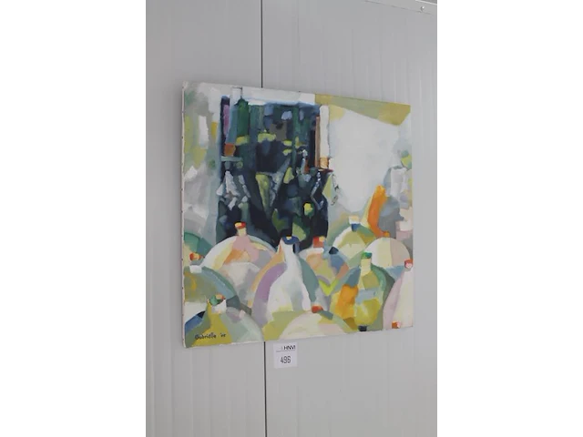 Schilderij gesigneerd gabrielle 05. afmeting 70 x 70 cm. - afbeelding 2 van  2