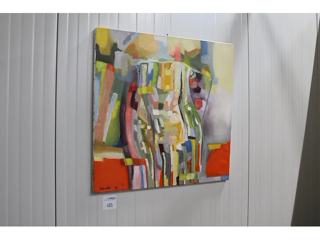 Schilderij gesigneerd gabrielle 05. afmeting 80 x 80 cm. - afbeelding 1 van  2