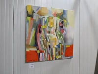 Schilderij gesigneerd gabrielle 05. afmeting 80 x 80 cm. - afbeelding 1 van  2