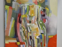 Schilderij gesigneerd gabrielle 05. afmeting 80 x 80 cm. - afbeelding 2 van  2
