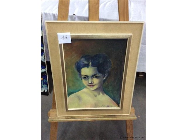 Schilderij getekend hamer - afbeelding 1 van  2