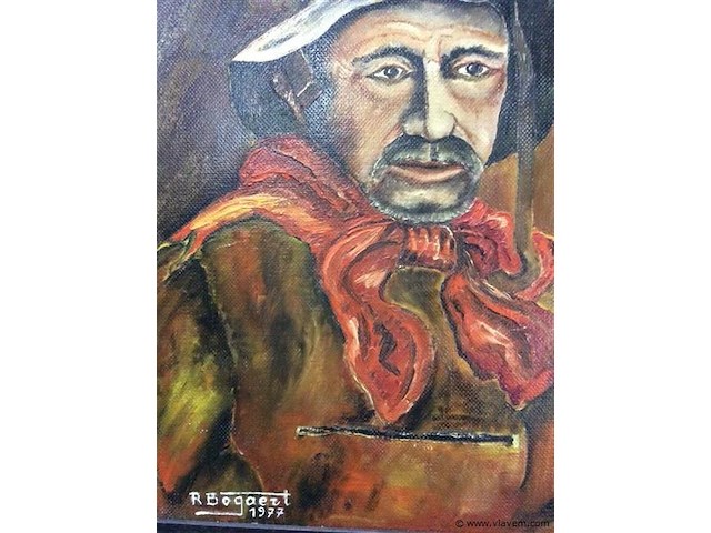 Schilderij getekend op paneel - afbeelding 2 van  2