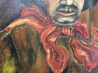 Schilderij getekend op paneel - afbeelding 2 van  2