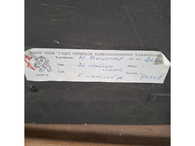 Schilderij, h. benschop, de verlichte voet reis - afbeelding 8 van  8