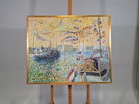 Schilderij, h. van vught, oosterdok, 1982 - afbeelding 1 van  6