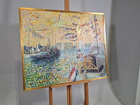 Schilderij, h. van vught, oosterdok, 1982 - afbeelding 2 van  6