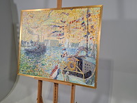 Schilderij, h. van vught, oosterdok, 1982 - afbeelding 3 van  6