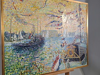 Schilderij, h. van vught, oosterdok, 1982 - afbeelding 4 van  6