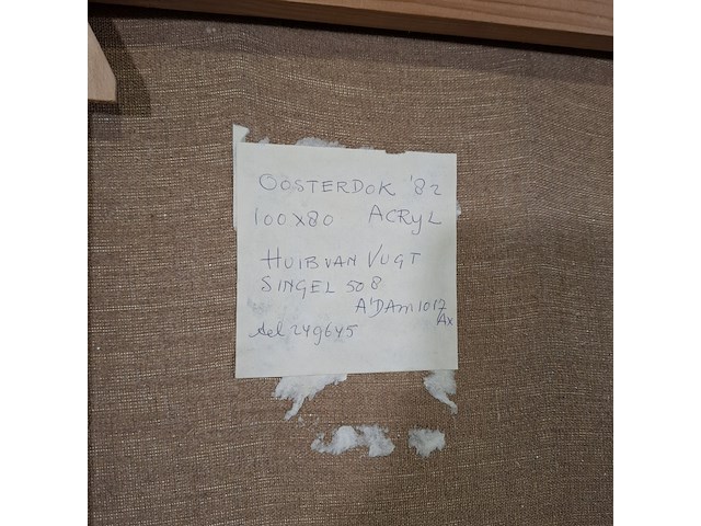 Schilderij, h. van vught, oosterdok, 1982 - afbeelding 6 van  6