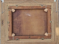 Schilderij, haagse school, mogelijk h.w. mesdag (1831–1915) – zeegezicht met zeilboten, 19e eeuw - afbeelding 8 van  9
