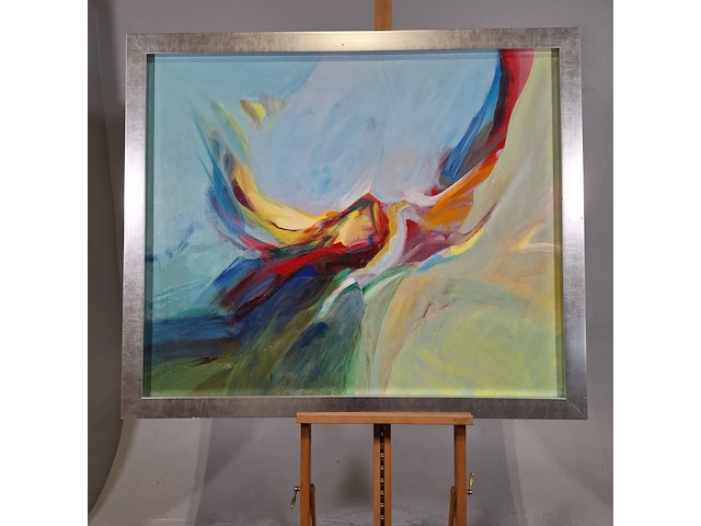 Schilderij, han rottevel, dansende vogel, 1983 - afbeelding 1 van  6