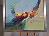 Schilderij, han rottevel, dansende vogel, 1983 - afbeelding 1 van  6