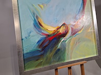 Schilderij, han rottevel, dansende vogel, 1983 - afbeelding 2 van  6