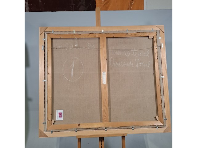 Schilderij, han rottevel, dansende vogel, 1983 - afbeelding 5 van  6