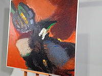 Schilderij, hans lie, compositie insekt, 1977 - afbeelding 3 van  8