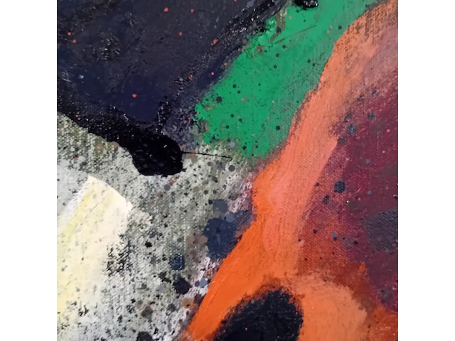 Schilderij, hans lie, compositie insekt, 1977 - afbeelding 4 van  8
