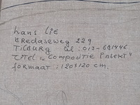 Schilderij, hans lie, compositie insekt, 1977 - afbeelding 8 van  8